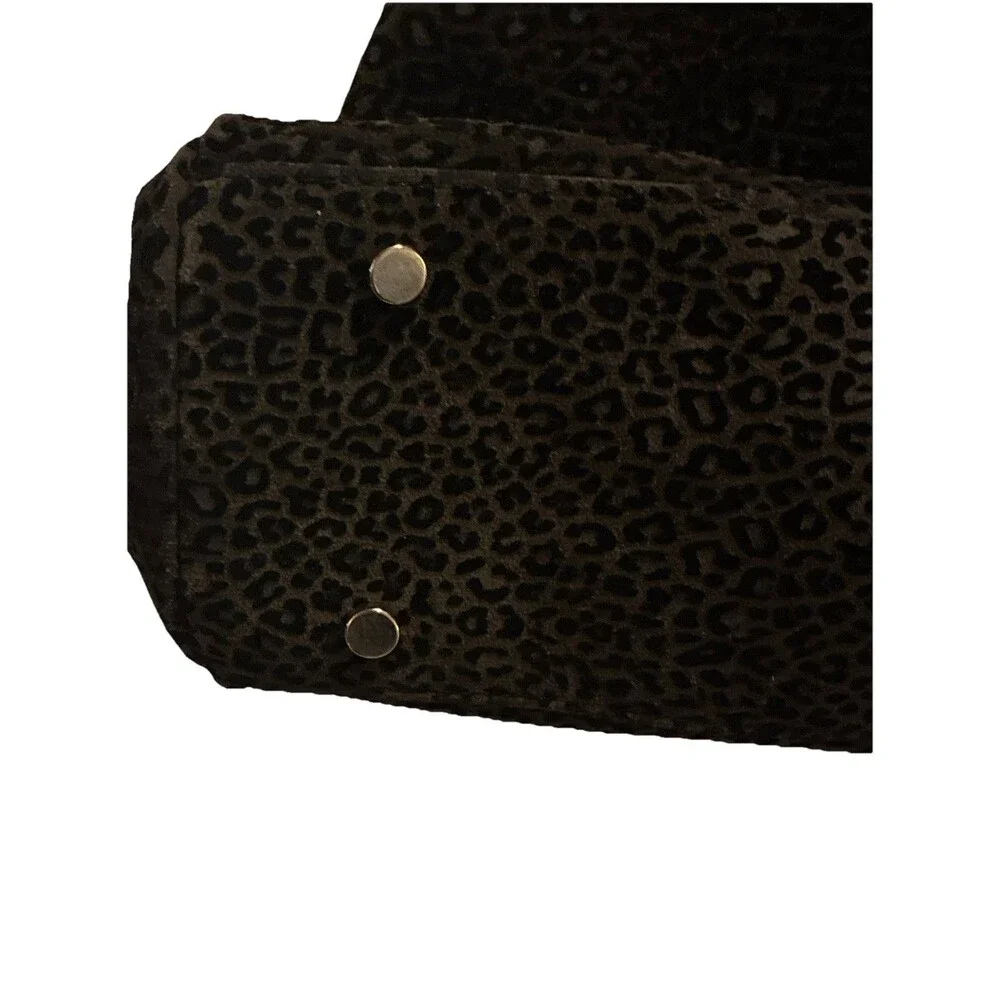 J. McLaughlin Women’s Leopard Print Tote Purse Italian Made Shoulder Bag